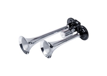 Amio - ΚΟΡΝΑ ΠΝΕΥΜΑΤΙΚΗ 12/24V 118db ΔΙΠΛΗ 2 ΤΟΝΩΝ ΧΡΩΜΙΟ - 1 ΤΕΜ. (03617/AM)