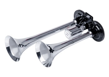 Amio - ΚΟΡΝΑ ΠΝΕΥΜΑΤΙΚΗ 12/24V 118db ΔΙΠΛΗ 2 ΤΟΝΩΝ ΧΡΩΜΙΟ - 1 ΤΕΜ. (03617/AM)