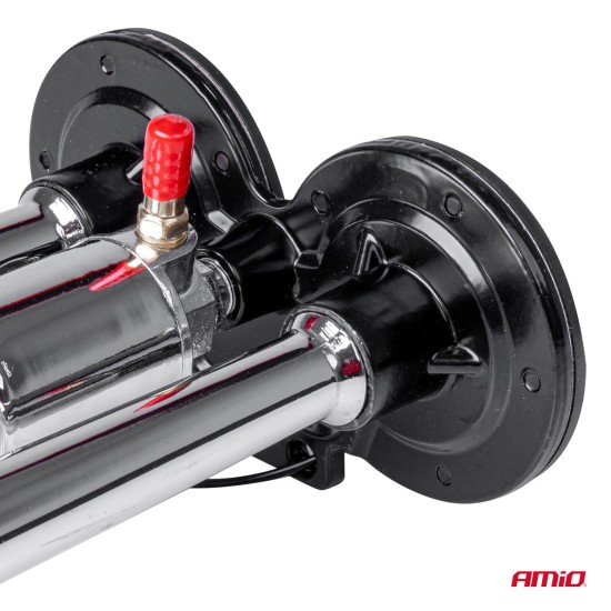 Amio - ΚΟΡΝΑ ΠΝΕΥΜΑΤΙΚΗ 12/24V 118db ΔΙΠΛΗ 2 ΤΟΝΩΝ ΧΡΩΜΙΟ - 1 ΤΕΜ. (03617/AM)