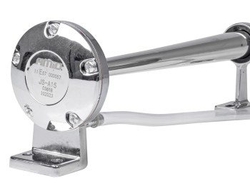 Amio - ΚΟΡΝΑ ΠΝΕΥΜΑΤΙΚΗ ΜΟΝΗ 12V (ΜΗΚΟΣ:45 cm ΔΙΑΜΕΤΡΟΣ ΕΞΟΔΟΥ: 9cm) ΧΡΩΜΙΟΥ - 1 Τεμ. (03618/AM)