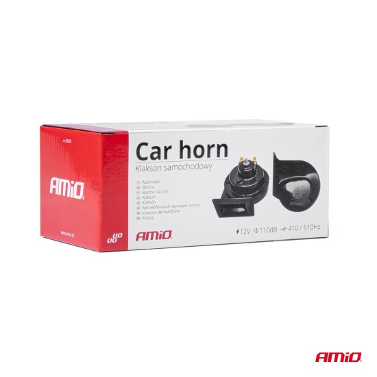 Amio - ΚΟΡΝΑ 12V 110db 2 ΤΟΝΩΝ 410Hz και 510Hz - 2 ΤΕΜ. (03620/AM)