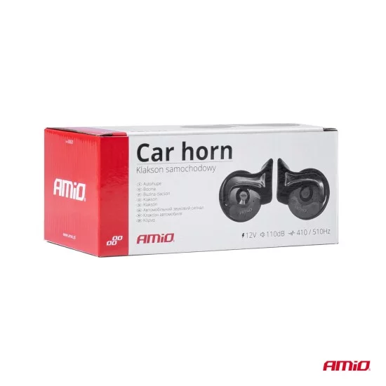 Amio - ΚΟΡΝΑ 12V 110db 2 ΤΟΝΩΝ 410Hz και 510Hz - 2 ΤΕΜ. (03621/AM)