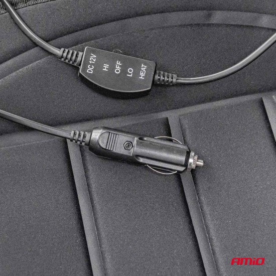 Amio - ΠΛΑΤΟΚΑΘΙΣΜΑ ΘΕΡΜΑΙΝΟΜΕΝΟ 12V 98x50cm ΑΦΡΩΔΕΣ ΥΛΙΚΟ ΚΑΙ ΥΦΑΣΜΑ ΜΑΥΡΟ - 1 ΤΕΜ. (03624/AM)