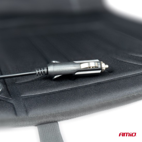 Amio - ΠΛΑΤΟΚΑΘΙΣΜΑ ΘΕΡΜΑΙΝΟΜΕΝΟ 12V 98x50cm ΑΦΡΩΔΕΣ ΥΛΙΚΟ ΚΑΙ ΥΦΑΣΜΑ ΜΑΥΡΟ - 1 ΤΕΜ. (03624/AM)