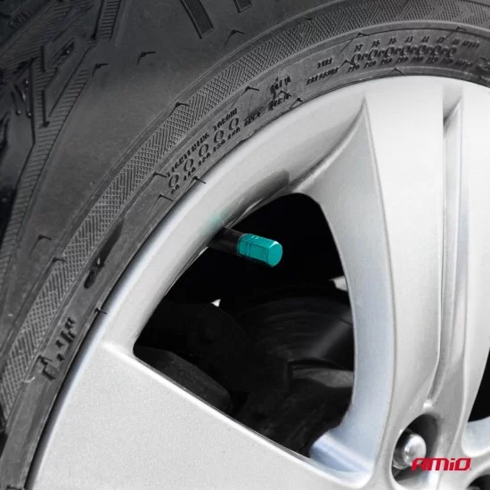 Amio - ΚΑΠΑΚΙΑ ΒΑΛΒΙΔΩΝ ΑΛΟΥΜΙΝΙΟΥ ΠΡΑΣΙΝΑ - 4 Τεμ. (03632/AM)