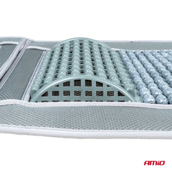 Amio - ΠΛΑΤΟΚΑΘΙΣΜΑ ΜΕ ΧΑΝΤΡΕΣ ΚΑΙ ΜΑΞΙΛΑΡΑΚΙ ΜΕΣΗΣ ΠΟΛΥΕΣΤΕΡΙΚΟ ΥΦΑΣΜΑ 97x44cm ΓΚΡΙ - 1 Τεμ. (03641/AM)