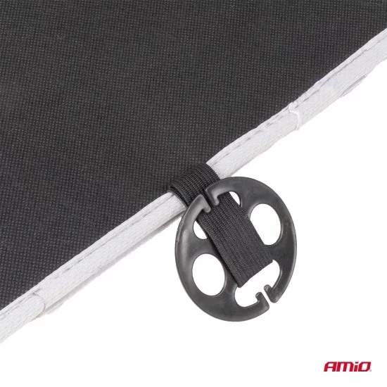 Amio - ΠΛΑΤΟΚΑΘΙΣΜΑ ΜΕ ΞΥΛΙΝΕΣ ΜΠΙΛΙΕΣ & ΥΠΟΣΤΗΡΙΞΗ ΣΤΗΝ ΜΕΣΗ ΣΕ ΓΚΡΙ ΧΡΩΜΑ - 1 ΤΕΜ. (03643/AM)