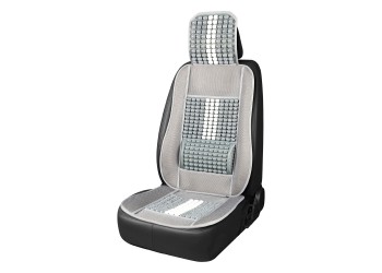 Amio - ΠΛΑΤΟΚΑΘΙΣΜΑ ΜΕ ΞΥΛΙΝΕΣ ΜΠΙΛΙΕΣ ΠΡΟΣΚΕΦΑΛΟ & ΥΠΟΣΤΗΡΙΞΗ ΣΤΗΝ ΜΕΣΗ ΓΚΡΙ/ΛΕΥΚΟ - 1 ΤΕΜ. (03647/AM)