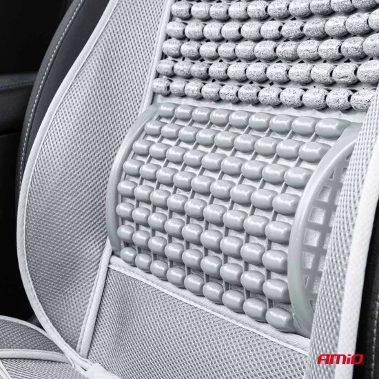 Amio - ΠΛΑΤΟΚΑΘΙΣΜΑ ΜΕ ΞΥΛΙΝΕΣ ΜΠΙΛΙΕΣ ΠΡΟΣΚΕΦΑΛΟ & ΥΠΟΣΤΗΡΙΞΗ ΣΤΗΝ ΜΕΣΗ ΓΚΡΙ/ΛΕΥΚΟ - 1 ΤΕΜ. (03647/AM)