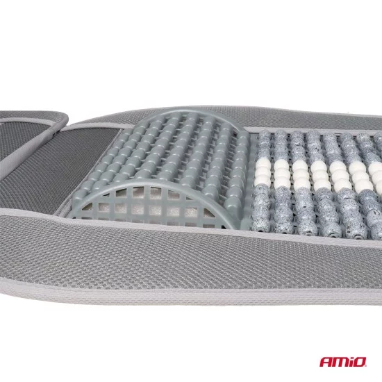 Amio - ΠΛΑΤΟΚΑΘΙΣΜΑ ΜΕ ΞΥΛΙΝΕΣ ΜΠΙΛΙΕΣ ΠΡΟΣΚΕΦΑΛΟ & ΥΠΟΣΤΗΡΙΞΗ ΣΤΗΝ ΜΕΣΗ ΓΚΡΙ/ΛΕΥΚΟ - 1 ΤΕΜ. (03647/AM)