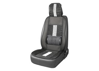 Amio - ΠΛΑΤΟΚΑΘΙΣΜΑ ΜΕ ΞΥΛΙΝΕΣ ΜΠΙΛΙΕΣ ΠΡΟΣΚΕΦΑΛΟ & ΥΠΟΣΤΗΡΙΞΗ ΣΤΗΝ ΜΕΣΗ ΜΑΥΡΟ/ΛΕΥΚΟ - 1 ΤΕΜ. (03648/AM)