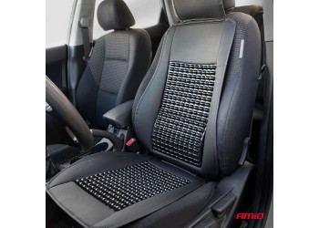 Amio - ΠΛΑΤΟΚΑΘΙΣΜΑ ΜΕ ΧΑΝΤΡΕΣ ΚΑΙ ΜΑΞΙΛΑΡΑΚΙ ΜΕΣΗΣ ΑΠΟ ΠΟΛΥΕΣΤΕΡΙΚΟ ΑΦΡΩΔΕΣ ΥΛΙΚΟ 147x68cm ΜΑΥΡΟ - 1 Τεμ. (03649/AM)