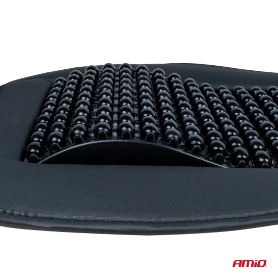 Amio - ΠΛΑΤΟΚΑΘΙΣΜΑ ΜΕ ΧΑΝΤΡΕΣ ΚΑΙ ΜΑΞΙΛΑΡΑΚΙ ΜΕΣΗΣ ΑΠΟ ΠΟΛΥΕΣΤΕΡΙΚΟ ΑΦΡΩΔΕΣ ΥΛΙΚΟ 147x68cm ΜΑΥΡΟ - 1 Τεμ. (03649/AM)