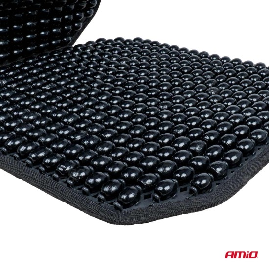 Amio - ΠΛΑΤΟΚΑΘΙΣΜΑ ΜΕ ΧΑΝΤΡΕΣ ΚΑΙ ΜΑΞΙΛΑΡΑΚΙ ΜΕΣΗΣ ΜΕ ΚΑΛΥΨΗ ΣΕ ΠΡΟΣΚΕΦΑΛΟ 126x44cm ΜΑΥΡΟ - 1 Τεμ. (03650/AM)