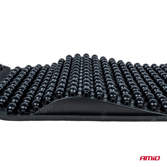 Amio - ΠΛΑΤΟΚΑΘΙΣΜΑ ΜΕ ΧΑΝΤΡΕΣ ΚΑΙ ΜΑΞΙΛΑΡΑΚΙ ΜΕΣΗΣ ΜΕ ΚΑΛΥΨΗ ΣΕ ΠΡΟΣΚΕΦΑΛΟ 126x44cm ΜΑΥΡΟ - 1 Τεμ. (03650/AM)