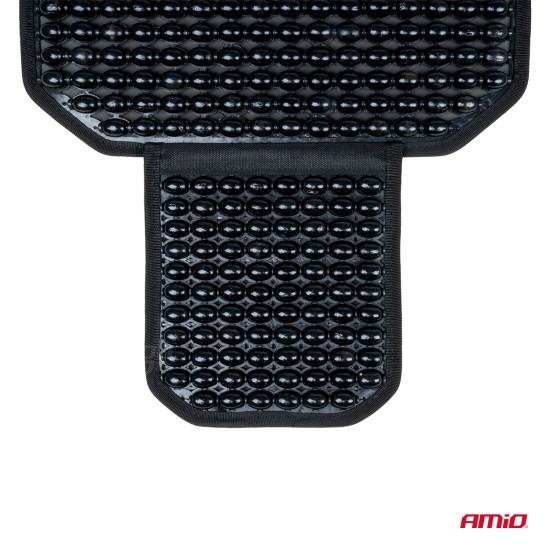 Amio - ΠΛΑΤΟΚΑΘΙΣΜΑ ΜΕ ΧΑΝΤΡΕΣ ΚΑΙ ΜΑΞΙΛΑΡΑΚΙ ΜΕΣΗΣ ΜΕ ΚΑΛΥΨΗ ΣΕ ΠΡΟΣΚΕΦΑΛΟ 126x44cm ΜΑΥΡΟ - 1 Τεμ. (03650/AM)