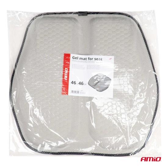 Amio - ΜΑΞΙΛΑΡΙ ΚΑΘΙΣΜΑΤΟΣ ΑΠΟ GEL ΚΑΙ ΔΙΑΠΝΕΟΝ ΥΦΑΣΜΑ 46x46cm ΓΚΡΙ ΧΡΩΜΑ - 1 Τεμ. (03653/AM)