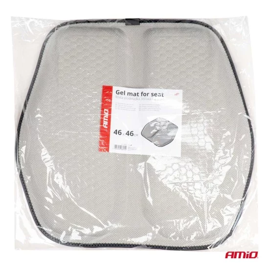 Amio - ΜΑΞΙΛΑΡΙ ΚΑΘΙΣΜΑΤΟΣ ΑΠΟ GEL ΚΑΙ ΔΙΑΠΝΕΟΝ ΥΦΑΣΜΑ 46x46cm ΓΚΡΙ ΧΡΩΜΑ - 1 Τεμ. (03653/AM)