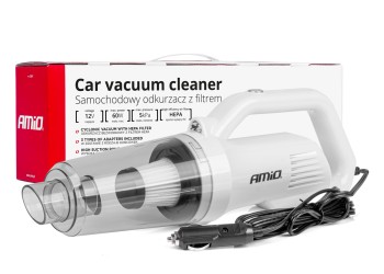 Amio - ΣΚΟΥΠΑΚΙ ΗΛΕΚΤΡΙΚΟ 12V ΜΕ 3 ΑΞΕΣΟΥΑΡ ΚΑΘΑΡΙΣΜΟΥ ΜΕ ΦΙΣ ΑΝΑΠΤΗΡΑ ΚΑΙ ΚΑΛΩΔΙΟ 12V 60W - 1 Τεμ. (03691/AM)