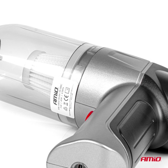 Amio - ΗΛΕΚΤΡΙΚΟ ΣΚΟΥΠΑΚΙ ΧΕΙΡΟΣ ΑΣΥΡΜΑΤΟ 40W ΜΕ 6 ΕΞΑΡΤΗΜΑΤΑ ΚΑΘΑΡΙΣΜΟΥ ΚΑΙ ΚΑΛΩΔΙΟ USB-C 7.4V 20min - 1 Τεμ. (03692/AM)