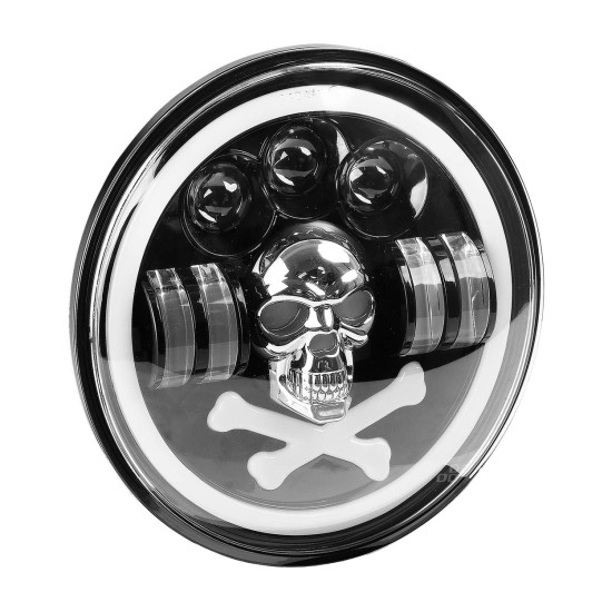 Amio - ΠΡΟΒΟΛΕΑΣ ΕΡΓΑΣΙΑΣ ΣΤΡΟΓΓΥΛΟΣ LED SKULL 5.500lm 9>36V 60W 6.000K -Φ170x170x65mm 4 ΧΡΗΣΕΩΝ - 1 ΤΕΜ. (03695/AM)
