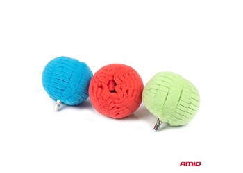 Amio - ΒΟΥΡΤΣΑΚΙΑ ΓΥΑΛΙΣΜΑΤΟΣ ΖΑΝΤΩΝ ΣΤΡΟΓΓΥΛΑ 75mm ΓΙΑ ΔΡΑΠΑΝΟ - 3 Τεμ. (03702/AM)