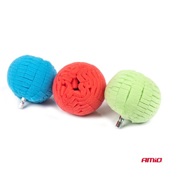 Amio - ΒΟΥΡΤΣΑΚΙΑ ΓΥΑΛΙΣΜΑΤΟΣ ΖΑΝΤΩΝ ΣΤΡΟΓΓΥΛΑ 75mm ΓΙΑ ΔΡΑΠΑΝΟ - 3 Τεμ. (03702/AM)