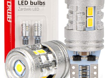 Amio - ΛΑΜΠΑΚΙΑ LED T10 W5W 12/24V LED 6x3020+1x3030SMD STANDARD ΛΕΥΚΑ - 2 ΤΕΜ. (03718/AM)