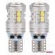 Amio - ΛΑΜΠΑΚΙΑ LED T10 W5W 12/24V LED 6x3020+1x3030SMD STANDARD ΛΕΥΚΑ - 2 ΤΕΜ. (03718/AM)