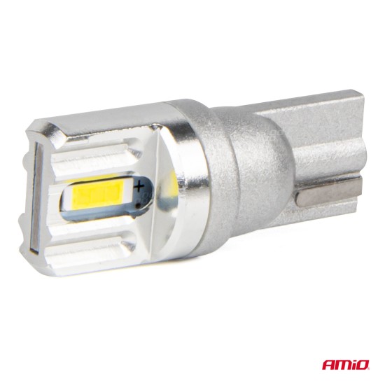 Amio - ΛΑΜΠΑΚΙΑ LED T10 W5W 12/24V LED 2x1860SMD STANDARD ΛΕΥΚΑ - 2 ΤΕΜ. (03719/AM)