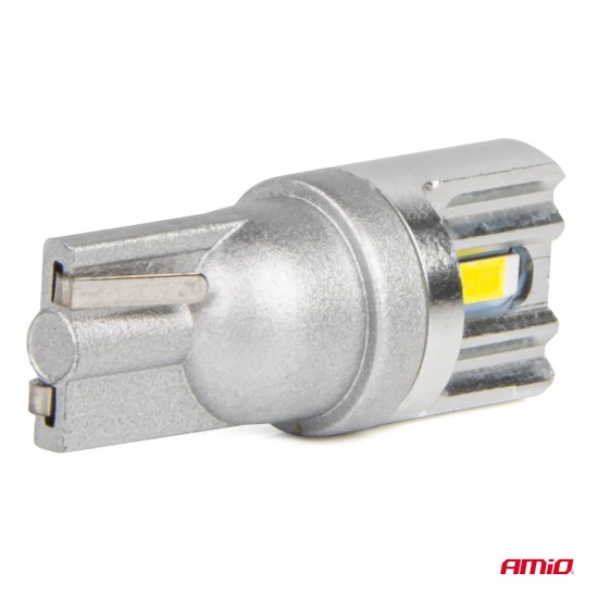Amio - ΛΑΜΠΑΚΙΑ LED T10 W5W 12/24V LED 2x1860SMD STANDARD ΛΕΥΚΑ - 2 ΤΕΜ. (03719/AM)