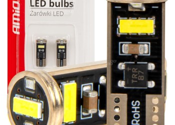 Amio - ΛΑΜΠΑΚΙΑ LED T10e W5W 12/24V 3x2055 SMD LED CAN-BUS ΛΕΥΚΟ - 2 ΤΕΜ. (03720/AM)