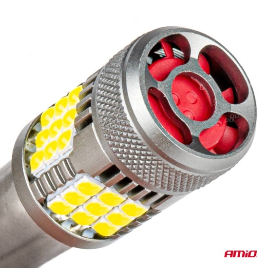 Amio - P21W BA15S 12/24V 6.000K 36x3030 SMD LED CAN-BUS ΛΕΥΚΟ PRO SERIES 2ΤΕΜ. (03722/AM)