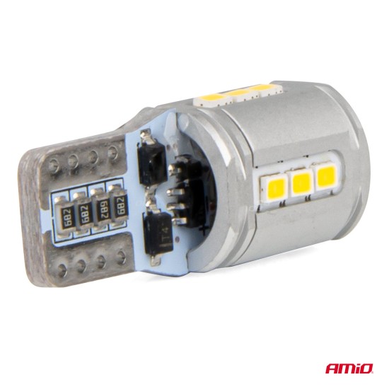 Amio - T10e W5W 12/24V 15x2016 SMD LED CAN-BUS ΛΕΥΚΟ 2ΤΕΜ. (03723/AM)