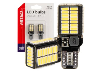 Amio - ΛΑΜΠΑΚΙΑ T15e W16W 12/24V 54x4014 SMD LED CAN-BUS PRO SERIES - 2 Τεμ. (03724/AM)