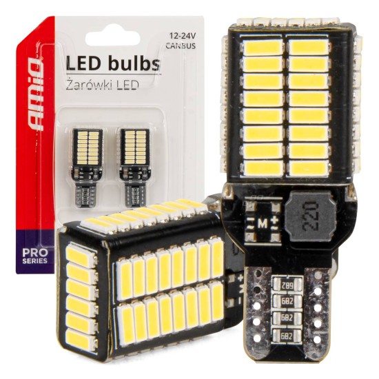 Amio - ΛΑΜΠΑΚΙΑ T15e W16W 12/24V 54x4014 SMD LED CAN-BUS PRO SERIES - 2 Τεμ. (03724/AM)