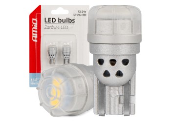 Amio - ΛΑΜΠΑΚΙΑ LED T10 W5W 12/24V 3x3020 SMD LED ΛΕΥΚΟ PURE LIGHT SERIES - 2 ΤΕΜ. (03725/AM)