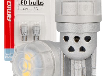 Amio - ΛΑΜΠΑΚΙΑ LED T10 W5W 12/24V 3x3020 SMD LED ΛΕΥΚΟ PURE LIGHT SERIES - 2 ΤΕΜ. (03725/AM)