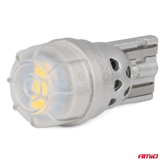 Amio - ΛΑΜΠΑΚΙΑ LED T10 W5W 12/24V 3x3020 SMD LED ΛΕΥΚΟ PURE LIGHT SERIES - 2 ΤΕΜ. (03725/AM)