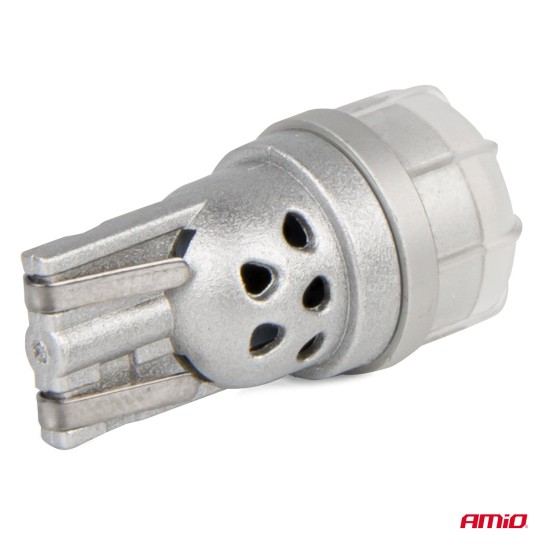 Amio - ΛΑΜΠΑΚΙΑ LED T10 W5W 12/24V 3x3020 SMD LED ΛΕΥΚΟ PURE LIGHT SERIES - 2 ΤΕΜ. (03725/AM)