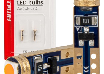 Amio - ΛΑΜΠΑΚΙΑ T5 W1W 12V 1SMD LED ΚΟΚΚΙΝΑ - 2 ΤΕΜ. (03727/AM)