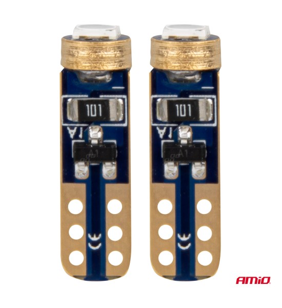 Amio - ΛΑΜΠΑΚΙΑ T5 W1W 12V 1SMD LED ΠΡΑΣΙΝΑ - 2 ΤΕΜ. (03729/AM)