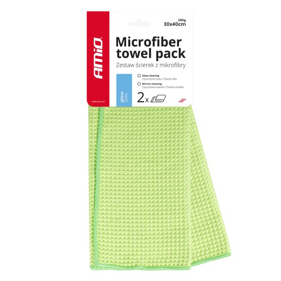 Amio - ΠΑΝΑΚΙΑ ΚΑΘΑΡΙΣΜΟΥ ΤΖΑΜΙΩΝ ΜΙΚΡΟΦΙΜΠΡΑ 30x40cm 280gr - 2 Τεμ. (03734/AM)