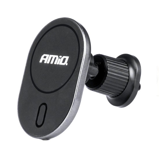 Amio - ΒΑΣΗ ΣΤΗΡΙΞΗΣ ΚΙΝΗΤΟΥ ΓΙΑ ΑΕΡΑΓΩΓΟ ΜΑΓΝΗΤΙΚΗ ΜΕ ΑΣΥΡΜΑΤΗ ΦΟΡΤΙΣΗ QUICK CHARGE 2A MAX15W MY MAG - 1 Τεμ. (03769/AM)
