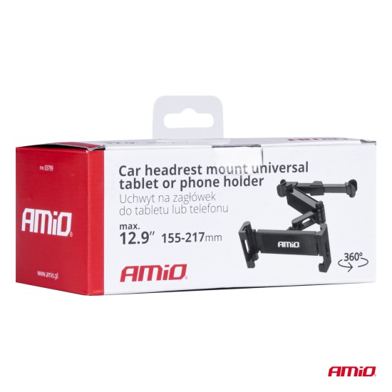 Amio - ΒΑΣΗ ΣΤΗΡΙΞΗΣ ΤΑΜΠΛΕΤ (TABLET) 155>216mm ΓΙΑ ΠΡΟΣΚΕΦΑΛΟ ΚΑΘΙΣΜΑΤΟΣ - 1 Τεμ. (03799/AM)