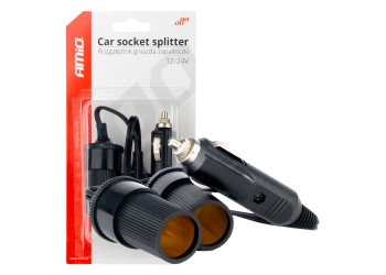 Amio - ΑΝΤΑΠΤΟΡΑΣ ΑΝΑΠΤΗΡΑ ΔΙΠΛΟΣ ΜΕ ΚΑΛΩΔΙΟ 12/24V - 1 τεμ. (03801/AM)