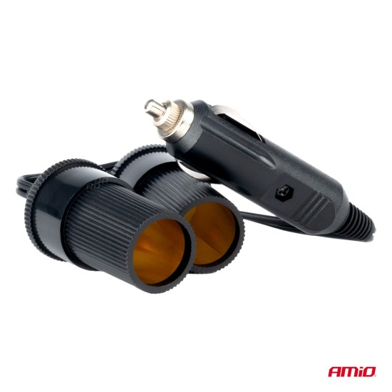 Amio - ΑΝΤΑΠΤΟΡΑΣ ΑΝΑΠΤΗΡΑ ΔΙΠΛΟΣ ΜΕ ΚΑΛΩΔΙΟ 12/24V - 1 τεμ. (03801/AM)