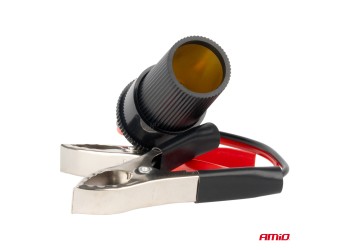 Amio - ΥΠΟΔΟΧΗ ΓΙΑ ΦΙΣ ΑΝΑΠΤΗΡΑ ΜΕ ΚΡΟΚΟΔΕΙΛΑΚΙΑ 12/24V 15cm - 1 ΤΕΜ. (03803/AM)