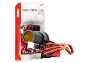 Amio - ΥΠΟΔΟΧΗ ΓΙΑ ΦΙΣ ΑΝΑΠΤΗΡΑ ΜΕ ΚΡΟΚΟΔΕΙΛΑΚΙΑ 12/24V 100cm - 1 Τεμ. (03804/AM)