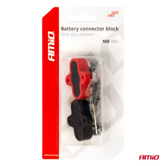 Amio - ΤΕΡΜΑΤΙΚΟ ΑΚΡΟΔΕΚΤΩΝ ΔΙΠΛΟ M8 2 ΠΟΛΩΝ 48V - 1 Τεμ. (03806/AM)